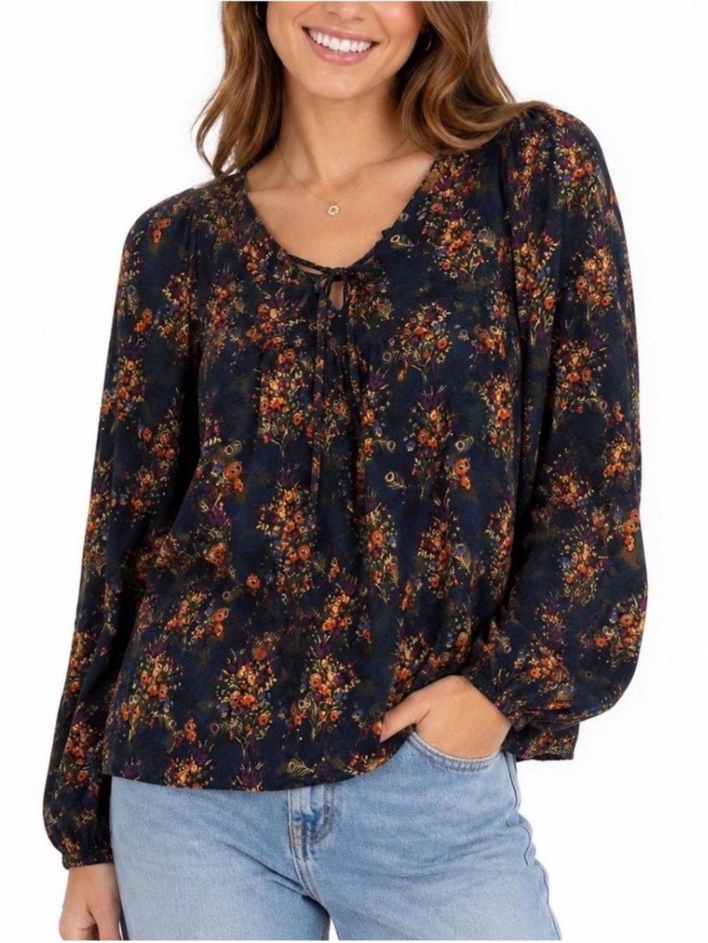 Natural Life Rowan Floral Bohemian Top